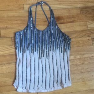 Parker Silk Beaded Halter Top
